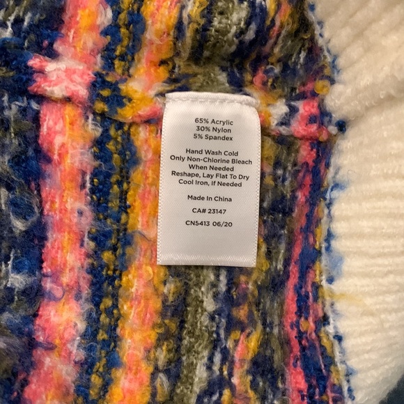 Fair Isle Mockneck Sweater Oyster Multi Color* - Picture 8 of 12
